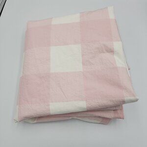 New Crate & Kids 44"x 84" Curtain Panel Buffalo Check Pink